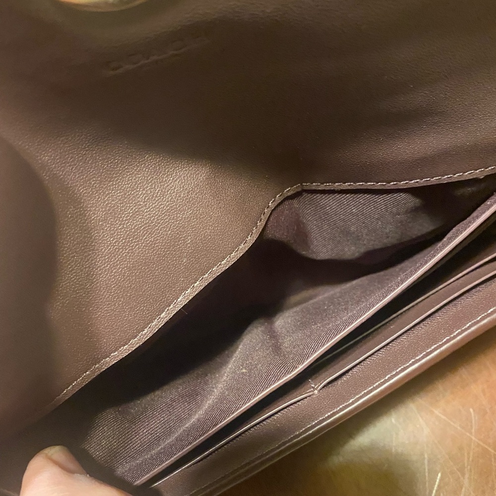 Coach Pink and Tan Signature Wallet - Picture 4 of 8